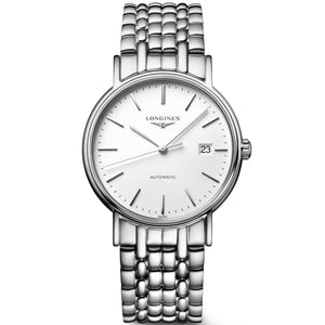 Longines Presence 38.5mm Automatic Stainless Steel Watch for Men - L4.921.4.12.6 Buy Now By Longines