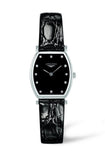Longines La Grande Classique de Longines Tonneau Black Dial Black Leather Strap Watch for Women - L4.205.4.58.2 Buy Now By Longines