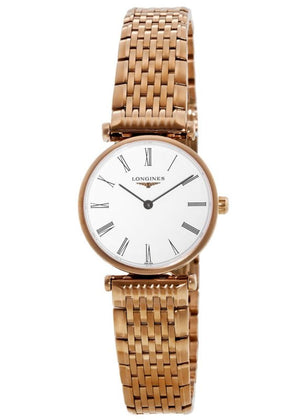 Longines La Grande Classique White Dial Rose Gold Mesh Bracelet Watch for Women - L4.209.1.91.8 Buy Now By Longines