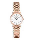 Longines La Grande Classique White Dial Rose Gold Mesh Bracelet Watch for Women - L4.209.1.91.8 Buy Now By Longines