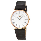 Longines La Grande Classique De Longines White Dial Black Leather Strap Watch for Women - L4.755.1.91.2 Buy Now By Longines