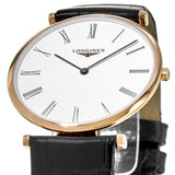 Longines La Grande Classique De Longines White Dial Black Leather Strap Watch for Women - L4.755.1.91.2 Buy Now By Longines