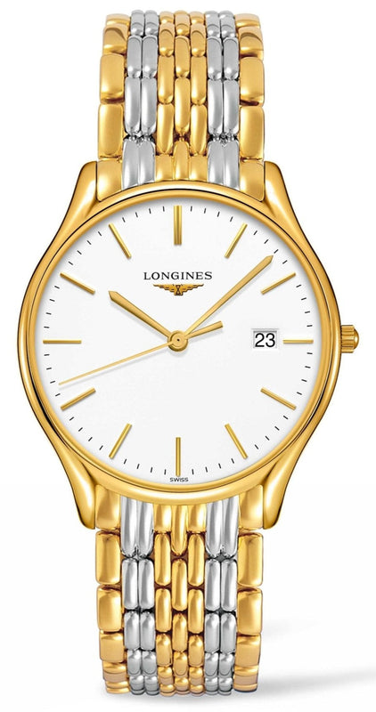 Longines Lyre Quartz White Dial Gold Stainless Steel Watch for Women - L4.859.2.12.7 Buy Now By Longines