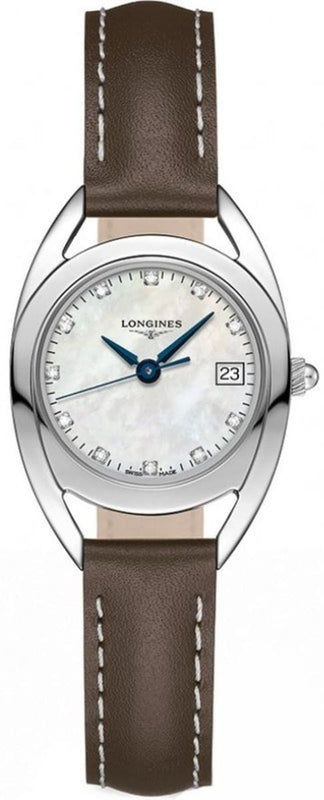 Longines Equestrian Mother of Pearl Dial Brown Leather Strap Watch for Women - L6.136.0.87.2 Buy Now By Longines