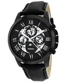 Fossil Grant Automatic Black Dial Black Leather Strap Watch for Men - ME3028 Buy Now By Fossil