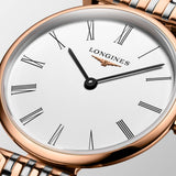 Longines La Grande Classique De Longines White Dial Two Tone Mesh Bracelet Watch for Women - L4.209.1.91.7 Buy Now By Longines