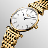 Longines La Grande Classique De Longines White Dial Gold Steel Strap Watch for Women - L4.209.2.11.8 Buy Now By Longines