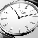 Longines La Grande Classique De Longines White Dial Black Leather Strap Watch for Women - L4.755.4.11.2 Buy Now By Longines