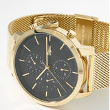 Armani Exchange Cayde Chronograph Black Dial Gold Mesh Strap Watch For Men - AX2715 Buy Now By Armani Exchange