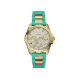 Guess Intrepid 2 Silver Dial Two Tone Rubber Strap Watch For Women - W0325L4 Buy Now By Guess