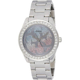 Guess G Twist Diamonds Silver Dial Silver Steel Strap Watch For Women - W1201L1 Buy Now By Guess