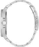 Guess King Quartz Silver Dial Silver Steel Strap Watch For Men - GW0497G1 Buy Now By Guess