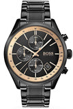 Hugo Boss Grand Prix Black Dial Black Steel Strap Watch for Men - 1513578 Buy Now By Hugo Boss