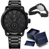 Tommy Hilfiger Briggs Black Dial Black Steel Strap Watch for Men - 1791423 Buy Now By Tommy Hilfiger