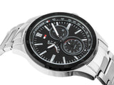 Tommy Hilfiger Austin Black Dial Silver Steel Strap Watch for Men - 1791639 Buy Now By Tommy Hilfiger