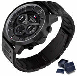 Tommy Hilfiger Classic Chronograph Black Dial Black Steel Strap Watch For Men - 1710494 Buy Now By Tommy Hilfiger