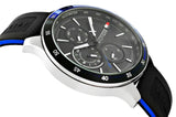 Tommy Hilfiger Bank Quartz Black Dial Black Rubber Strap Watch for Men - 1791724 Buy Now By Tommy Hilfiger