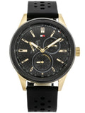 Tommy Hilfiger Austin Black Dial Black Rubber Strap Watch for Men - 1791636 Buy Now By Tommy Hilfiger