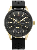 Tommy Hilfiger Austin Black Dial Black Rubber Strap Watch for Men - 1791636 Buy Now By Tommy Hilfiger