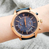 Maserati Circuito Blue Dial Blue Leather Strap Watch For Men - R8871627002 Buy Now By Maserati