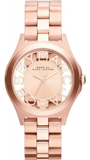 Marc Jacobs Henry Rose Gold Dial Rose Gold Steel Strap Watch for Women - MBM3293 Buy Now By Marc Jacobs