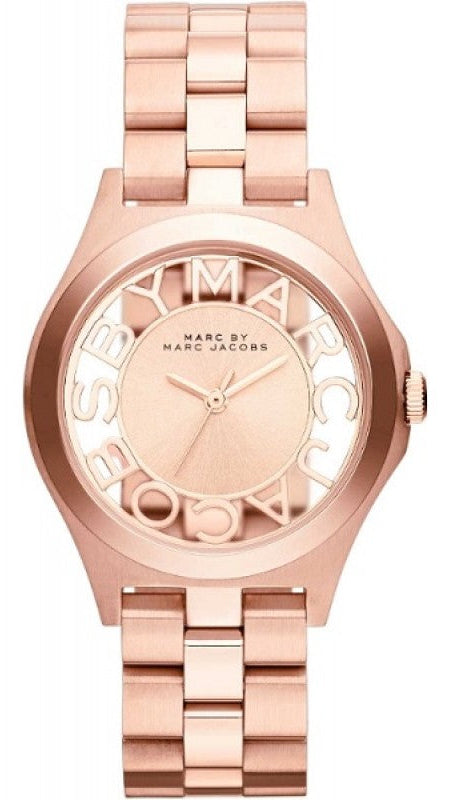 Marc Jacobs Henry Rose Gold Dial Rose Gold Steel Strap Watch for Women - MBM3293 Buy Now By Marc Jacobs