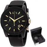 Armani Exchange Outerbanks Chronograph Black Dial Black Steel Strap Watch For Men - AX7105 Buy Now By Armani Exchange