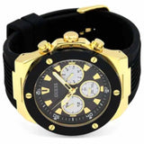 Guess Poseidon Chronograph Black Dial Black Rubber Strap Watch for Men - GW0057G1 Buy Now By Guess