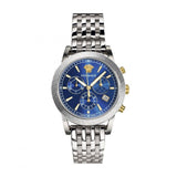 Versace Sport Tech Chronograph Blue Dial Silver Steel Strap Watch for Men - VELT00219 Buy Now By Versace