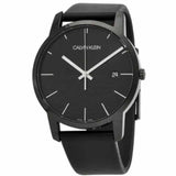 Calvin Klein City Quartz Black Dial Black Leather Strap Watch for Men - K2G2G4C1 Buy Now By Calvin Klein