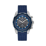 Guess Octane Chronograph Black Dial Blue Rubber Strap Watch For Men - W1047G2 Buy Now By Guess