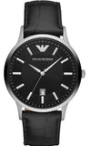 Emporio Armani Renato Analog Black Dial Black Leather Strap Watch For Men - AR11186 Buy Now By Emporio Armani