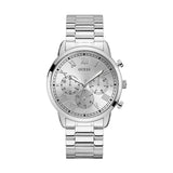 Guess Hendrix Silver Dial Silver Steel Strap Watch for Men - GW0066G1 Buy Now By Guess