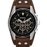 Fossil Coachman Chronograph Black Dial Brown Leather Strap Watch for Men - CH2891 Buy Now By Fossil