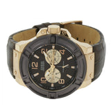 Guess Rigor Analog Brown Dial Brown Leather Strap Watch For Men - W0040G3 Buy Now By Guess