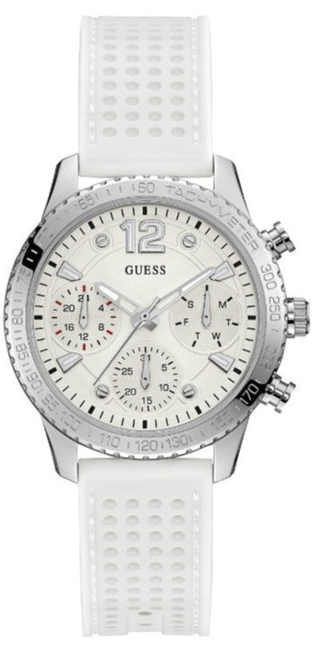 Guess Marina Quartz White Dial White Rubber Strap Watch For Women - W1025L1 Buy Now By Guess