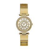 Guess Muse Crystals White Dial Rose Gold Steel Strap Watch For Women - W1008L2 Buy Now By Guess