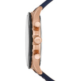 Fossil Forrester Chronograph Blue Dial Blue Leather Strap Watch for Men - FS5814 Buy Now By Fossil