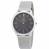 Calvin Klein Minimal Grey Dial Silver Mesh Bracelet Watch for Men - K3M21124 Buy Now By Calvin Klein