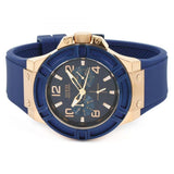 Guess Rigor Blue Dial Blue Silicone Strap Watch For Men - W0247G3 Buy Now By Guess