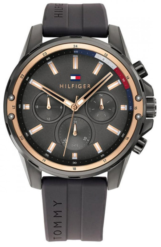 Tommy Hilfiger Mason Black Dial Black Rubber Strap Watch for Men - 1791792 Buy Now By Tommy Hilfiger
