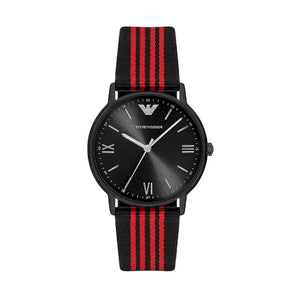 Emporio Armani Kappa Black Dial Two Tone NATO Strap Watch For Men - AR11015 Buy Now By Emporio Armani