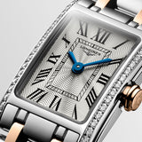 Longines Dolcevita Diamonds White Dial Two Tone Steel Strap Watch for Women - L5.258.5.79.7 Buy Now By Longines