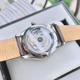 Longines Master Collection Automatic 38.5mm Silver Diamond Dial Brown Leather Strap Watch for Men - L2.755.4.77.3 Buy Now By Longines