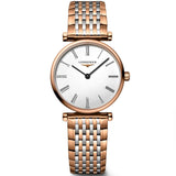 Longines La Grande Classique De Longines White Dial Two Tone Mesh Bracelet Watch for Women - L4.209.1.91.7 Buy Now By Longines