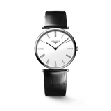 Longines La Grande Classique De Longines White Dial Black Leather Strap Watch for Women - L4.755.4.11.2 Buy Now By Longines