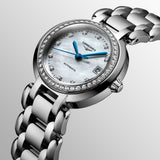 Longines PrimaLuna 26.5mm Automatic White Mother of Pearl Dial Silver Stainless Steel Watch for Women - L8.111.0.87.6 Buy Now By Longines