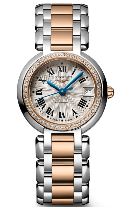 Longines PrimaLuna Automatic Diamond 26.5mm Silver Dial Two Tone Steel Strap Watch for Women - L8.111.5.79.6 Buy Now By Longines