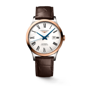 Longines Record Automatic Stainless Steel 18K Gold Watch for Men - L2.821.5.11.2 Buy Now By Longines