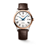 Longines Record Automatic Stainless Steel 18K Gold Watch for Men - L2.821.5.11.2 Buy Now By Longines